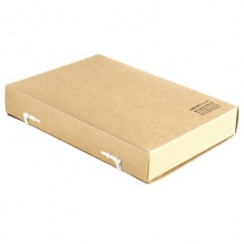 得力 5925 纯浆牛皮纸档案盒 50mm 黄色 10个/包