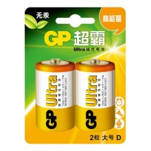 超霸(GP) GP13AU-2IL2 大号碱性电池LR20 2节/卡
