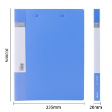 得力 5302 经济型双强力夹 A4 蓝色 18mm
