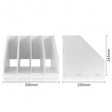 得力 78996 四联折叠文件框 浅灰