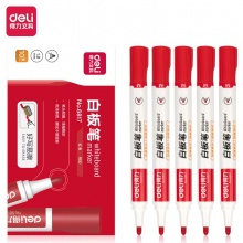 得力 6817 白板笔 2.0mm 红色 10支/盒 按盒销售