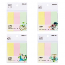 得力 66306 记事贴 76*25mm 混色 3色*100张