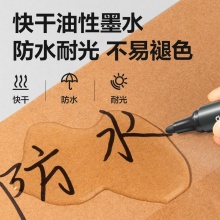 得力 S550 单头油性记号笔 1.5mm 黑色