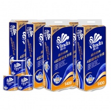 Vinda/维达 V4069 蓝色经典4层超韧卷筒卫生纸 140克 10卷/提 6提/箱
