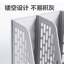 得力 9843BES 三联文件框 灰色