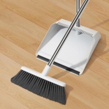 齐心 L255 梳齿扫帚簸箕套装 灰白