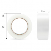 得力品正 30913 封箱胶带 48mm*150y*45um 普透 6卷/筒