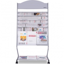 得力 9305 报刊架标准型 银色