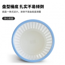 得力得心 9554 双色圆形纸篓 天蓝