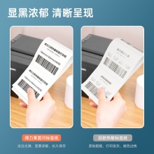 得力 11870 莱茵河长效三防热敏标签纸 100*100mm 白色 500张/卷