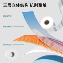 得力 11873 莱茵河长效三防热敏标签纸 40*30mm 白色 800张/卷