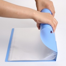 齐心 PF60AK 经济型资料册 A4 蓝色 60页