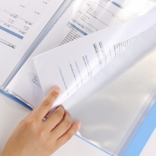 齐心 PF60AK 经济型资料册 A4 蓝色 60页