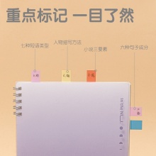 得力 25908 夹片式指示标贴 12x*44mm 混色 9条*20张