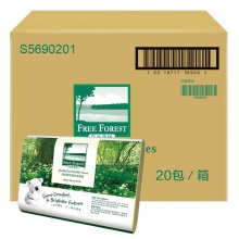 洁云 S5690201/S5691101 自由森林折叠擦手纸(自然本色) 200张/包 20包/箱 按箱销售