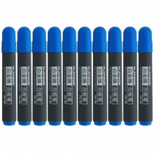 白金 WB-45 塑壳白板笔 2.0mm 蓝色 10支/盒