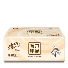 清风 BR38A61 双层塑包面巾纸150抽 10包/提 6提/箱 整箱销售
