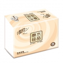 清风 BR38A61 双层塑包面巾纸150抽 10包/提 6提/箱 整箱销售