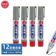 东洋 WB-520 可加墨白板笔 2.2-2.8mm 红色